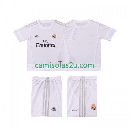 Camisolas de futebol Real Madrid 2015 2016 Retro Criança Equipamento Principal Manga Curta Camisolas de futebol Real Madrid 2015 2016 Retro Criança Equipamento Principal Manga Curta